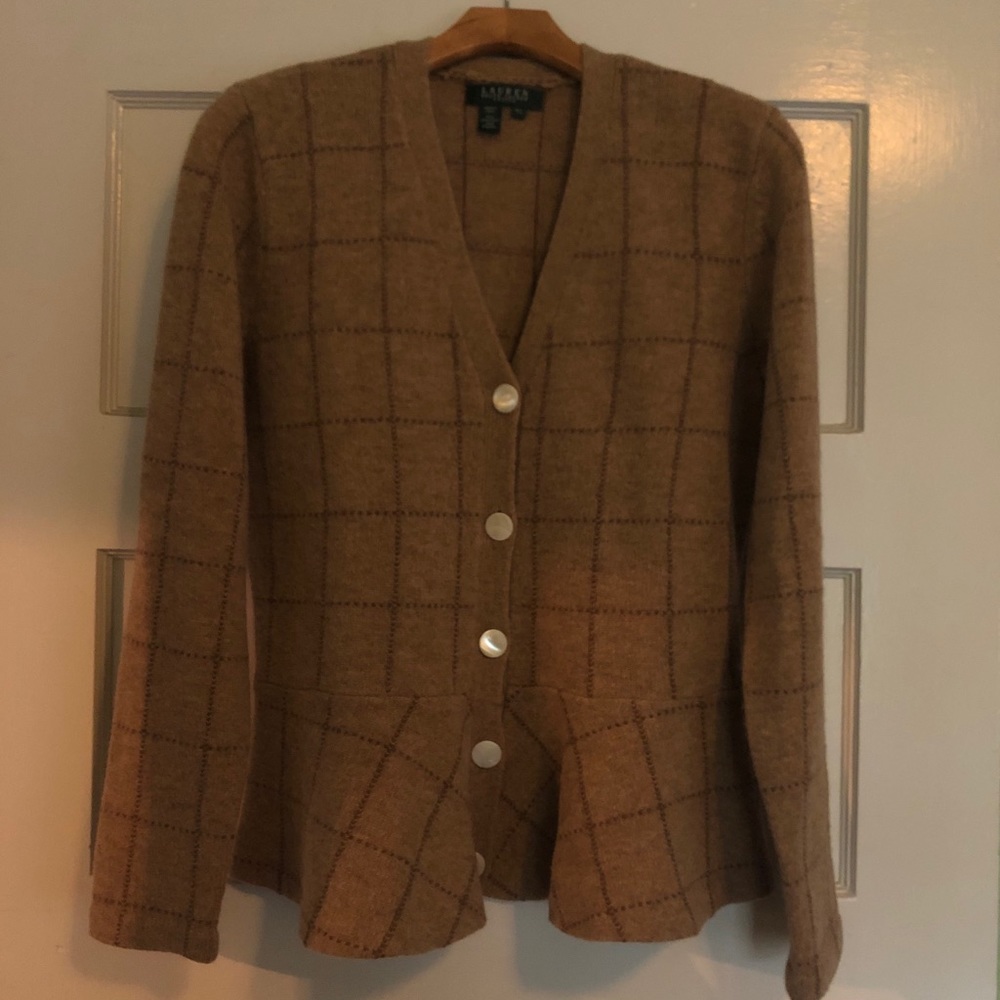 Lauren window pane cardigan